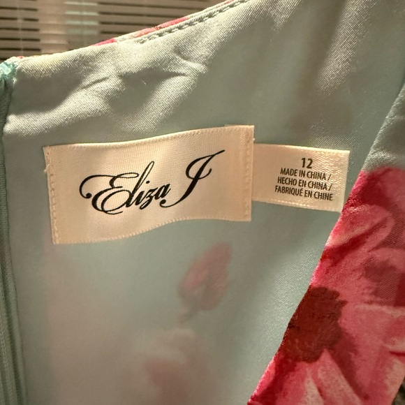Eliza J Floral Faux Wrap Maxi Dress Sz 12 - Picture 9 of 16